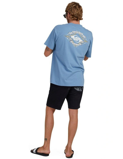 QUIKSILVER  LOST TRACKS SS TEE - PROVINCIAL