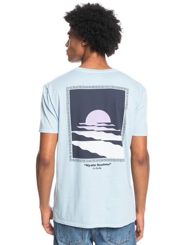 QUIKSILVER SUNSET PARADISE SS TEE - AIRY BLUE