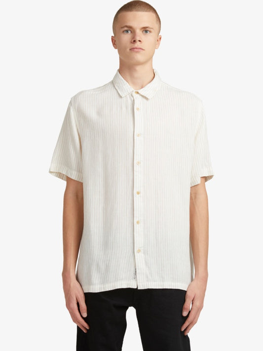 QUISKILVER LONGLINES SS SHIRT - OATMEAL - SALE