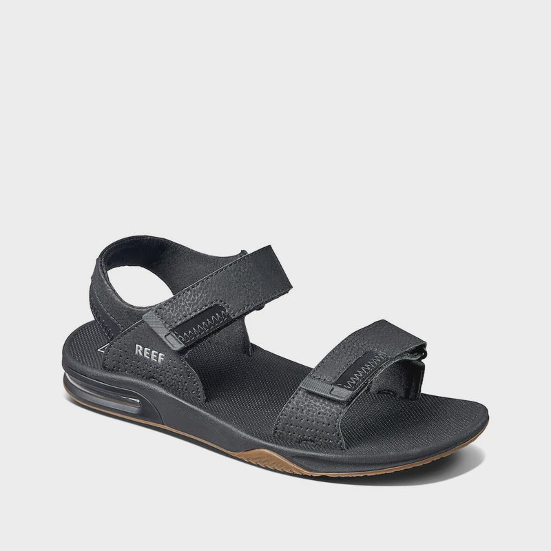 REEF FANNING BAJA SANDALS - BLACK/SILVER - ON SALE