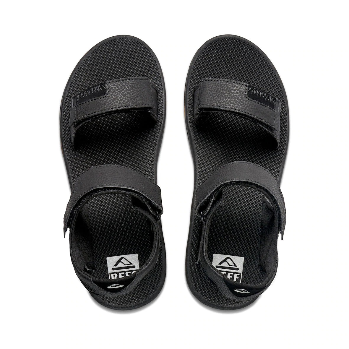 REEF FANNING BAJA SANDALS - BLACK/SILVER - ON SALE