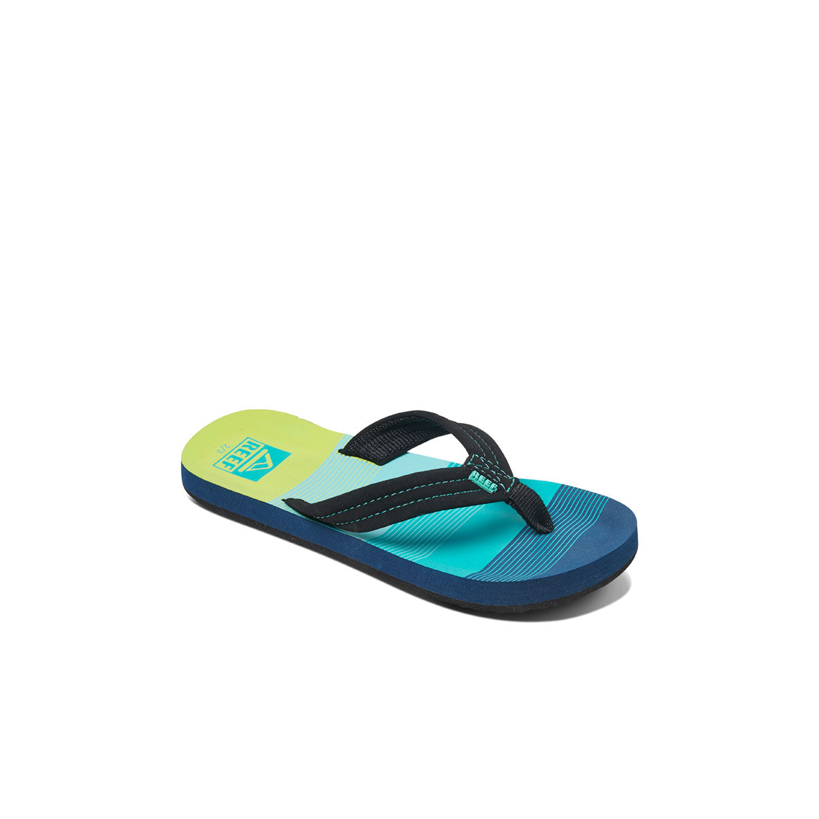 REEF KIDS AHI YOUTH THONGS - AQUA/GREEN