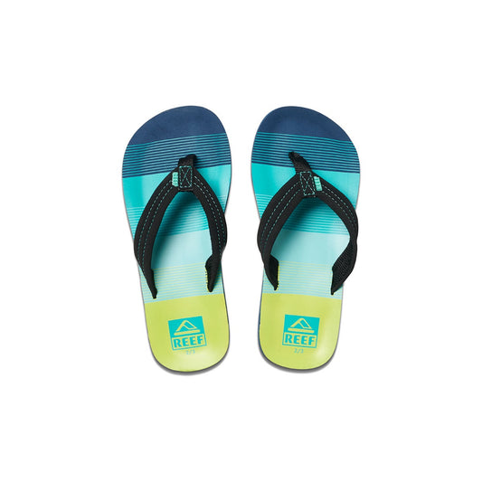 REEF KIDS AHI YOUTH THONGS - AQUA/GREEN