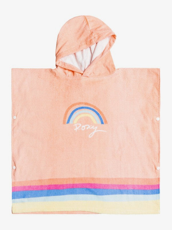 ROXY CALIFORNIA ROLLS GIRLS PONCHO TOWEL - TROPICAL PEACH