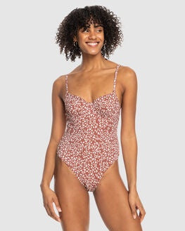 ROXY RIB ROXY LOVE ONE PIECE - RUSTIC BROWN