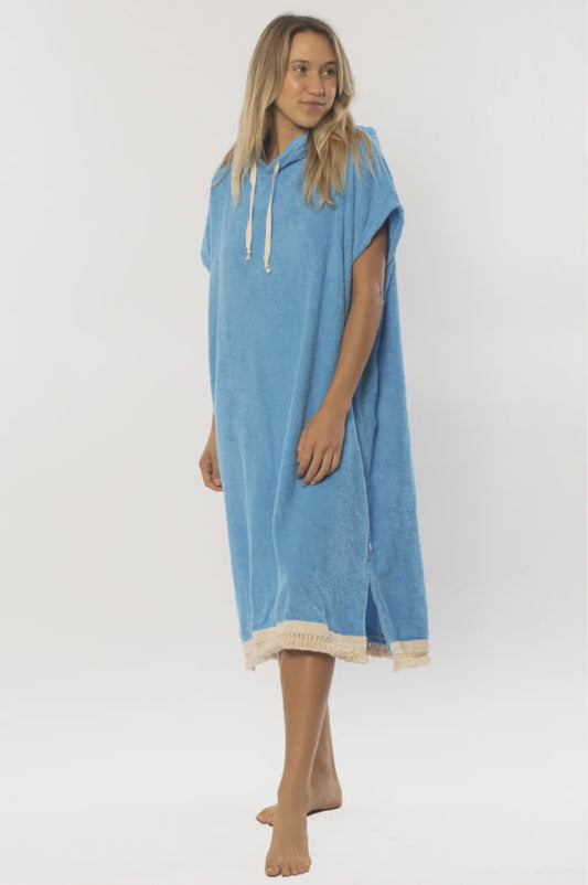 SISSTREVOLUTION PLAYA HOODED TOWEL - OCEAN