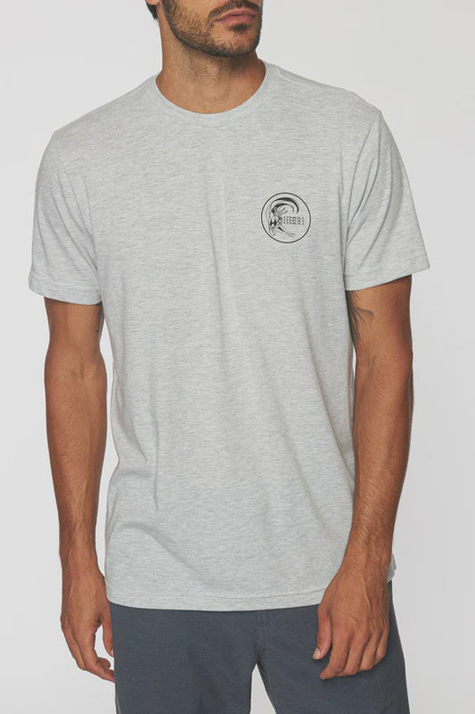 ONEILL TRVLR COSSA STAPLE HYPERDRY TEE - FOG GREY