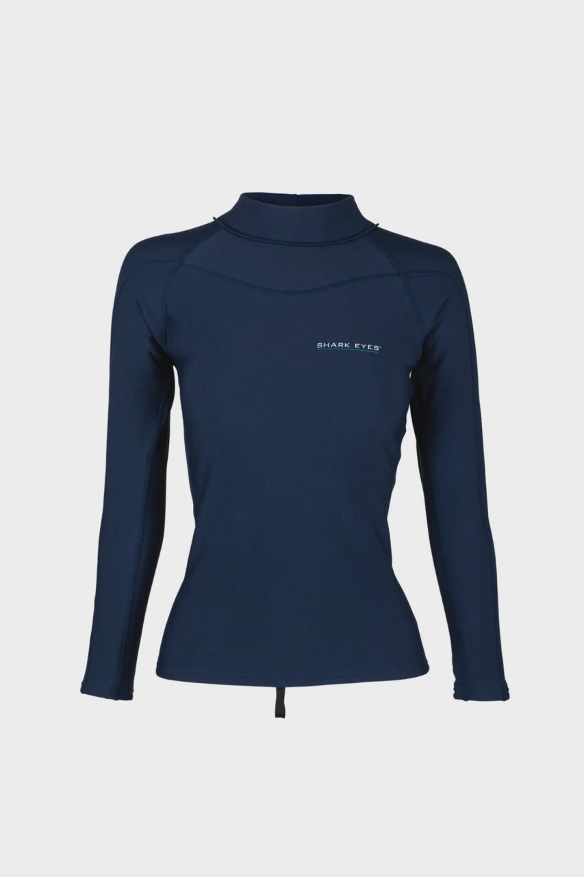 SHARK EYES WOMENS ULTIMATE THERMAL RASHVEST - NAVY