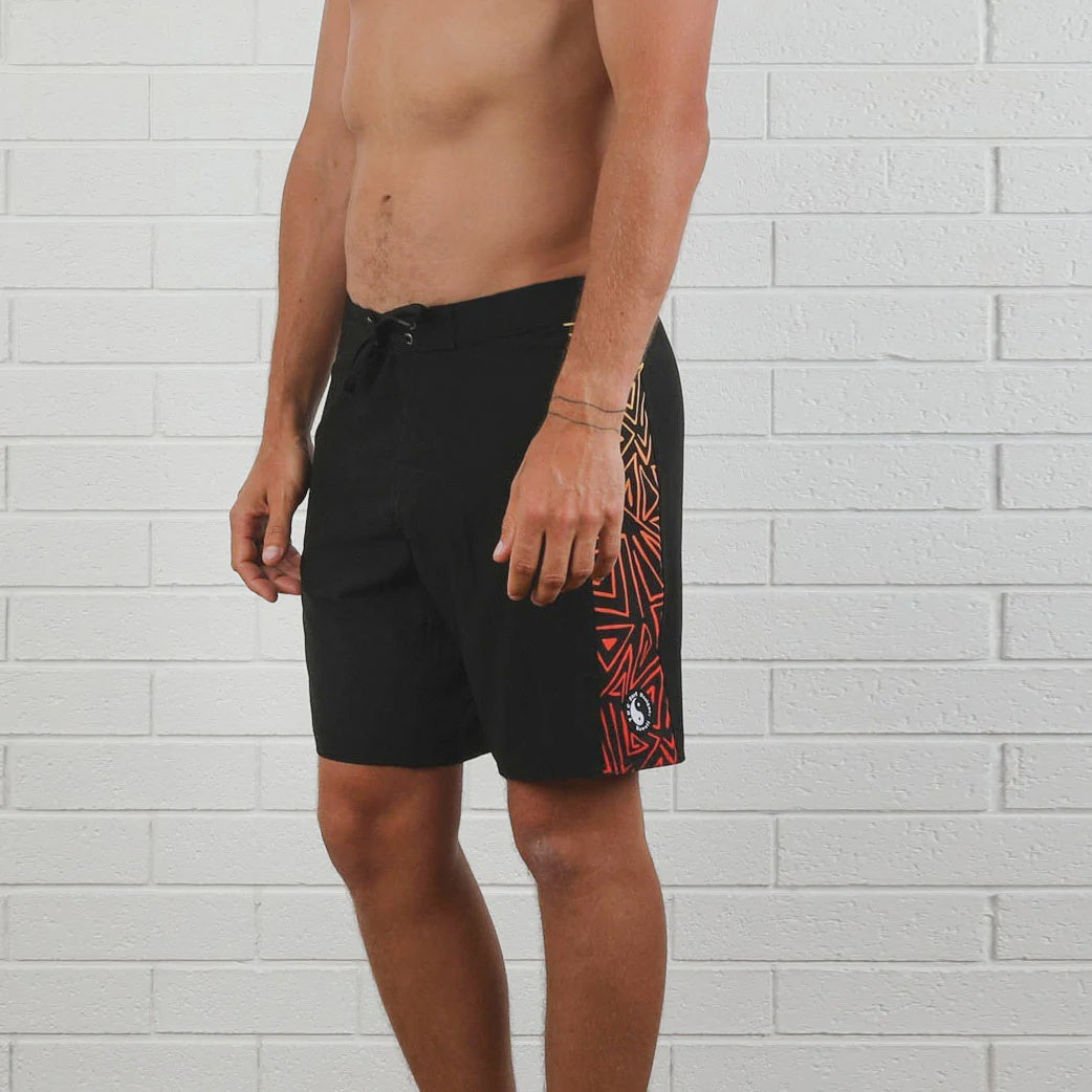 T&C MYSTIC TRUNK BOARDSHORTS - BLACK - CLEARANCE $40