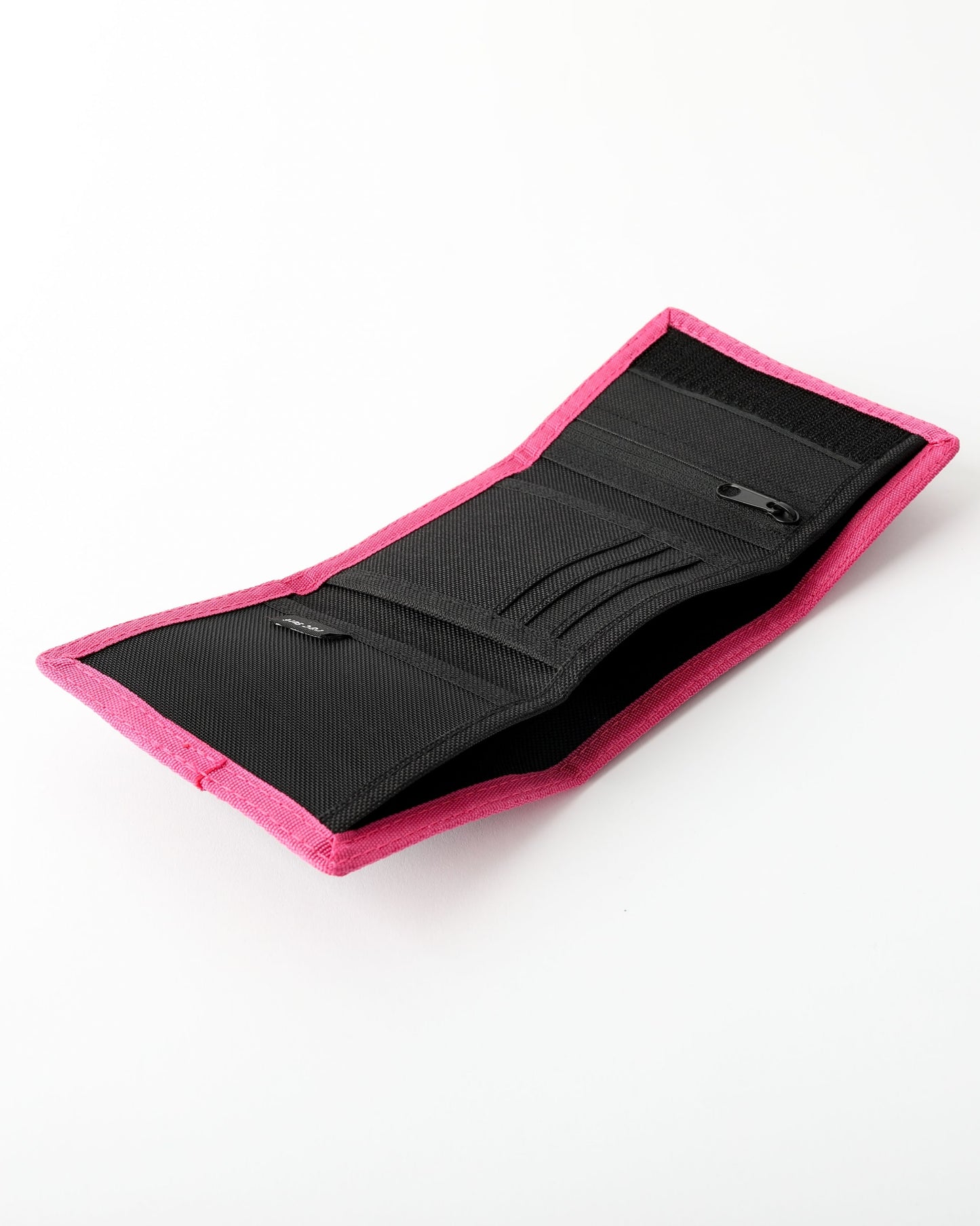 T&C NYLON VELCRO WALLET - BLACK/PINK