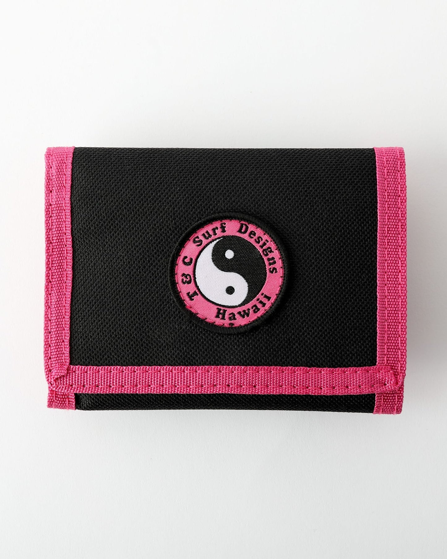 T&C NYLON VELCRO WALLET - BLACK/PINK