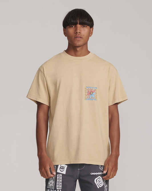 TCSS CRITICAL SLIDE RESURGENCE TEE - PALE KHAKI