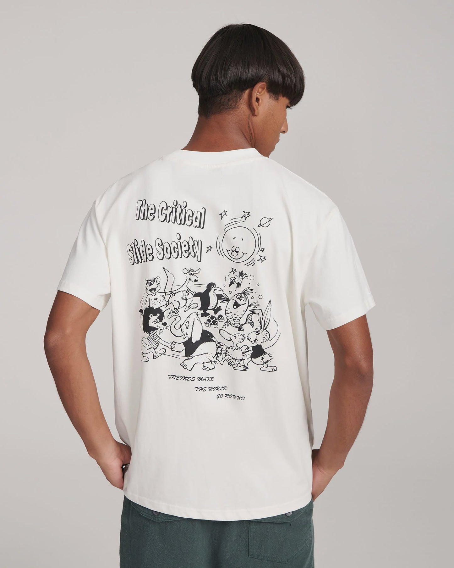 CRITICAL SLIDE FRIENDS TEE - VINTAGE WHITE