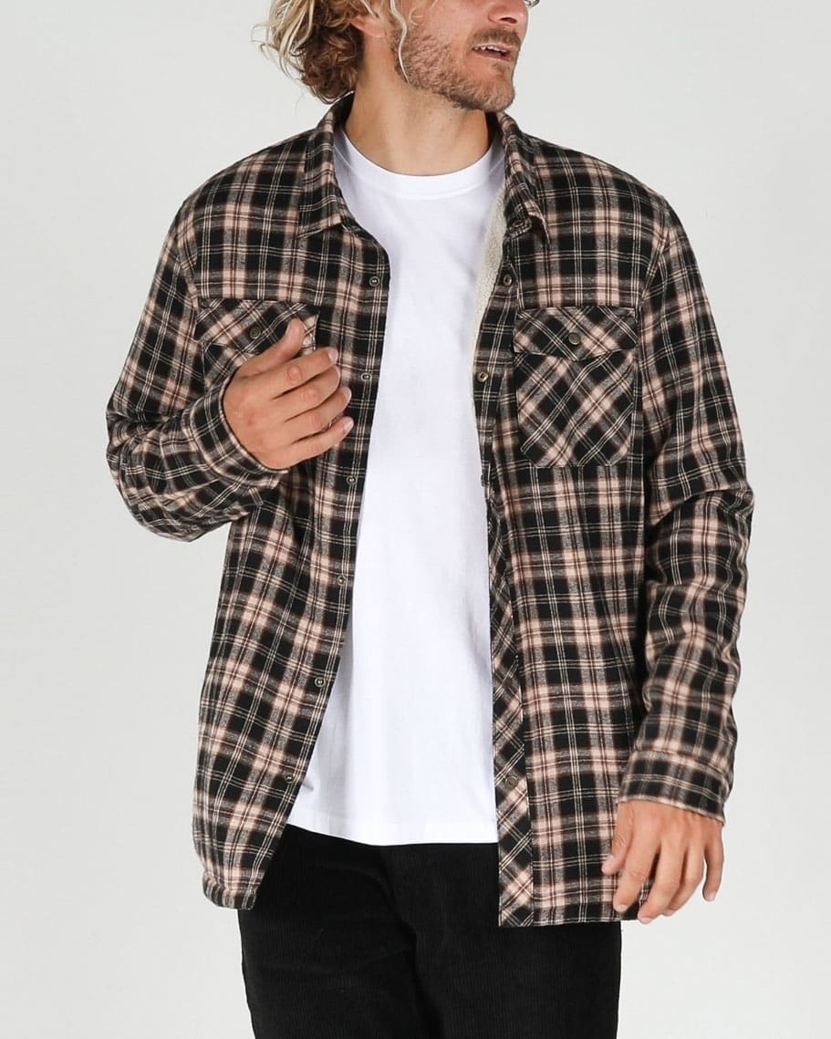 T&C CANYON SHERPA LINNED FLANNEL - EARTH