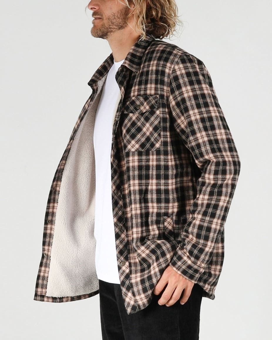 T&C CANYON SHERPA LINNED FLANNEL - EARTH