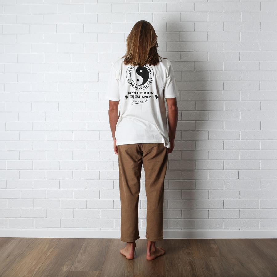 T&C WHALER ELASTIC CORD PANT - CLAY (BROWN)