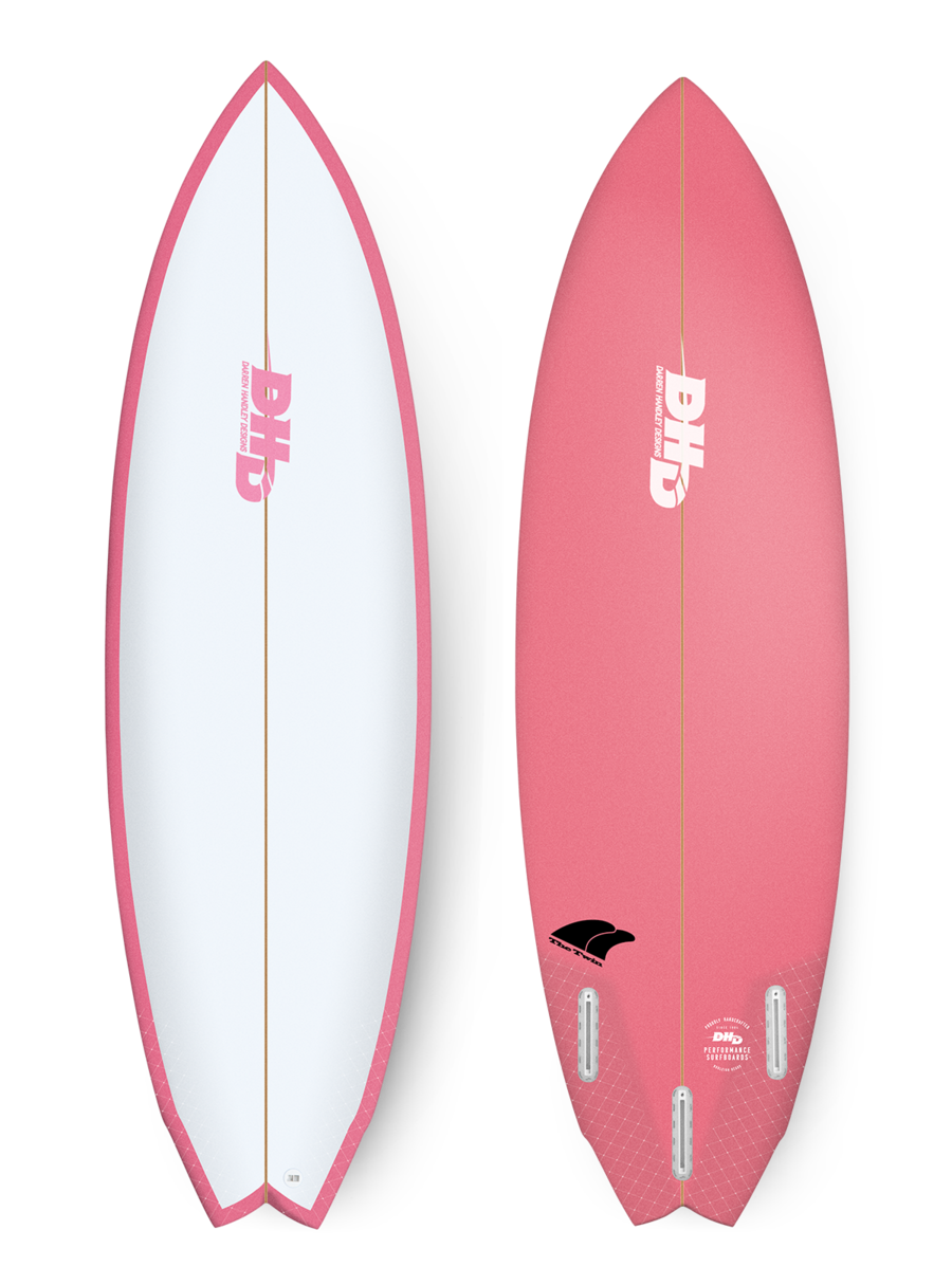 DHD TWIN FIN SURFBOARD - FISH TAIL