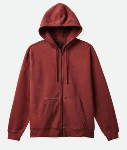 BRIXTON VINTAGE RESERVE FULL ZIP HOODIE - ISLAND BERRY