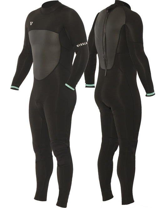 VISSLA BOYS EASY SEAS BOYS 3-2 FULL BACK ZIP-BLK :BW32UEAS