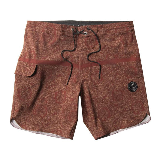 VISSLA PAISLEY 17.5" BOARDSHORTS - RUST - CLEARANCE $35