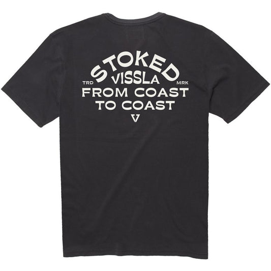 VISSLA STOKED COAST POCKET TEE - PHANTOM