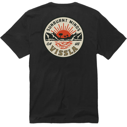 VISSLA SUNRISE VIBES PREMIUM ORGANIC TEE - BLACK