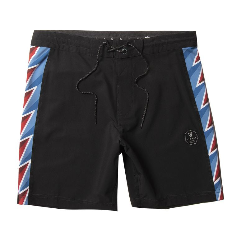 VISSLA TRIMLINE 17.5" BOARSHORTS - BLACK 2 CLEARANCE - $45