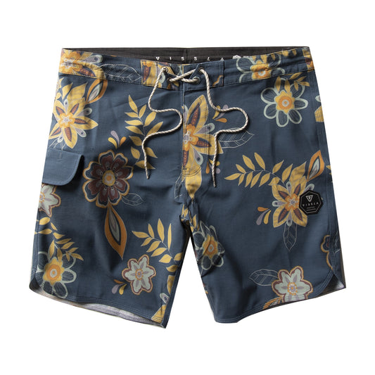 VISSLA WALL FLOWER 17.5" BOARDSHORTS - DEEP WATER