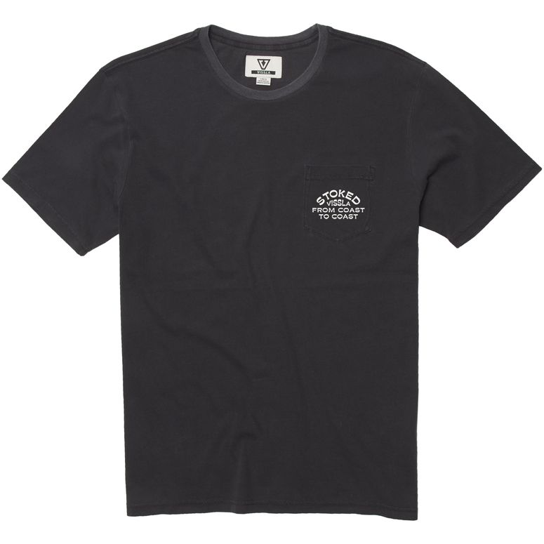 VISSLA STOKED COAST POCKET TEE - PHANTOM