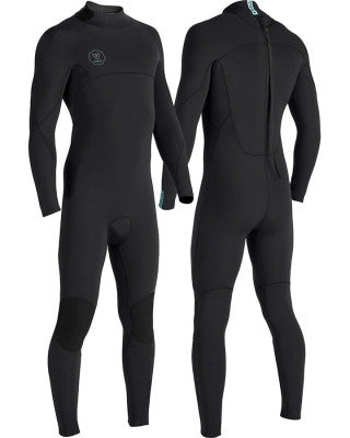 VISSLA 7 SEAS 4-3 FULL MENS CHEST ZIP -BLACK JADE