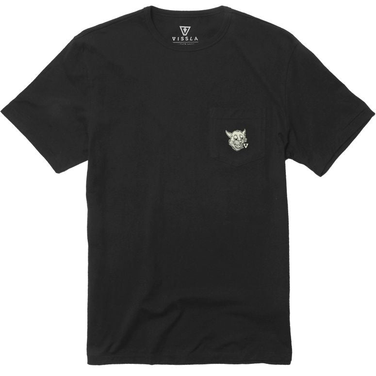 VISSLA CAT BURGLAR POCKET TEE - BLACK