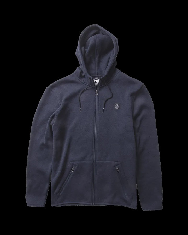 VISSLA SHEPEN ZIP LS HOODIE - DARK NAVY