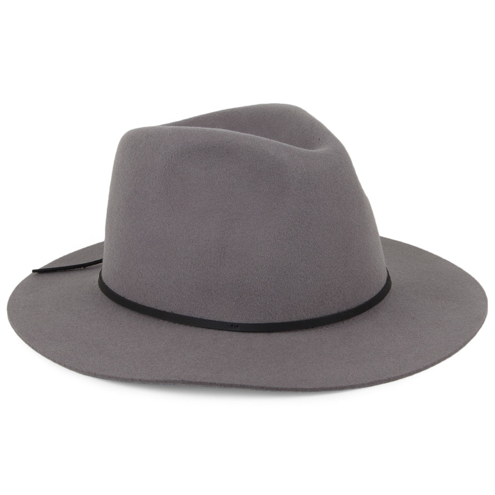 BRIXTON WESLEY FEDORA -BLACK AND GREY