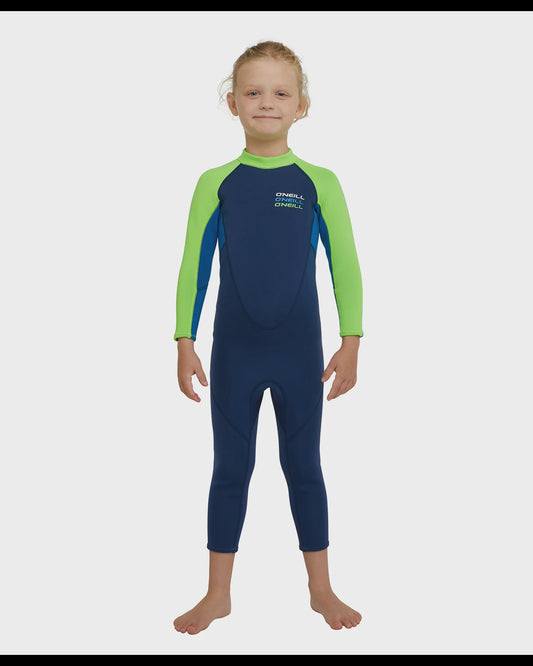 REACTOR TODDLER 2MM BZ WETSUIT STEAMER - MARINE/ULTRA/DAYGLO