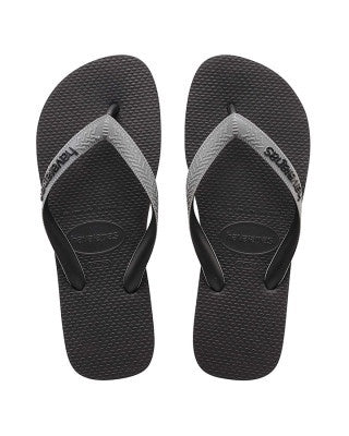 HAVAIANAS MENS TOP MIX - BLACK / STEEL GREY