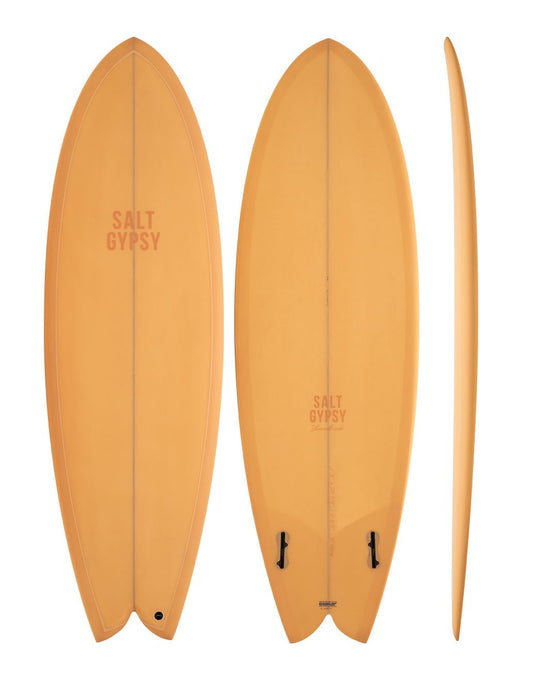 SALT GYPSY SHOREBIRD TWIN FIN SURFBOARD - POLYESTER GLASS