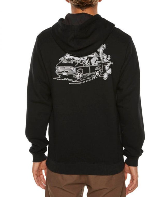 ONEILL VANIMALS POP FLEECE HOODIE - BLACK - ON SALE