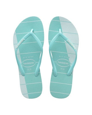 HAVAIANAS SLIM TRIO STRIPES ICE BLUE WOMENS - HSPI0642