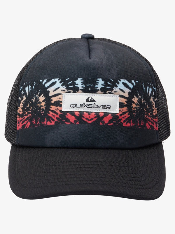 QUIKSILVER BOYS RAVEN COOP TRUCKER CAP - FIERY CORAL