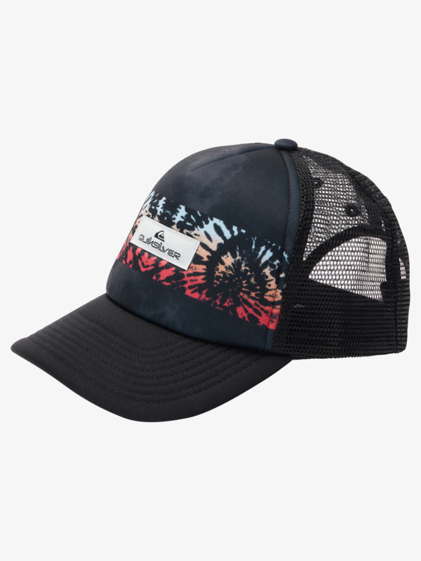 QUIKSILVER BOYS RAVEN COOP TRUCKER CAP - FIERY CORAL