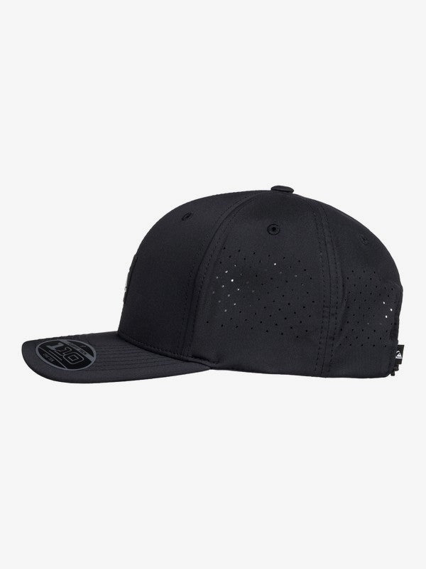 QUIKSILVER ADAPTED FLEXI-FIT CAP - BLACK