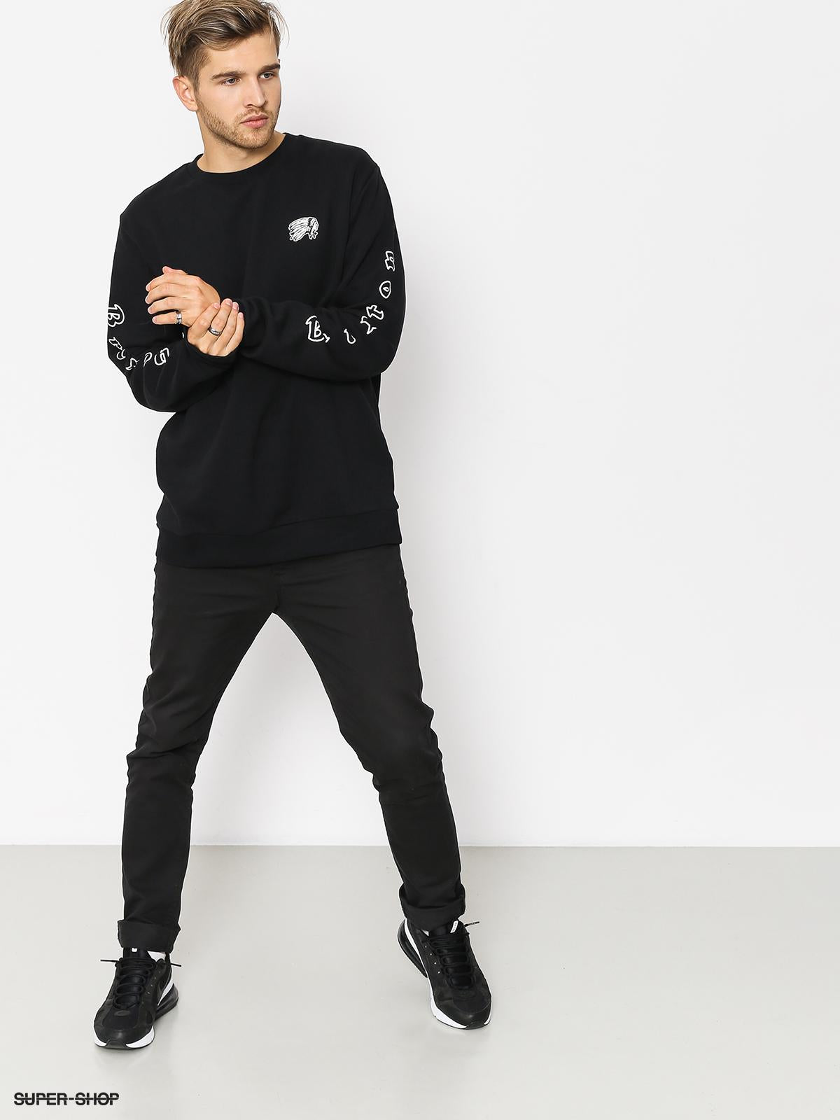 BRIXTON PRIMO CREW - MENS FLEECE - BLACK #02526