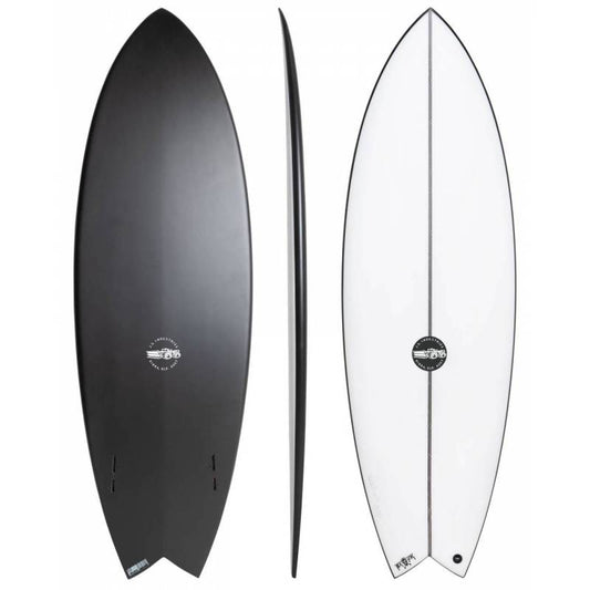 JS BLACK BARON PERFORMANCE TWIN FIN SURFBOARD