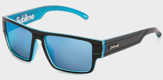 CARVE KIDS SUNGLASSES SUBLIME - IRIDIUM MATT BLACK / CRYSTAL BLUE