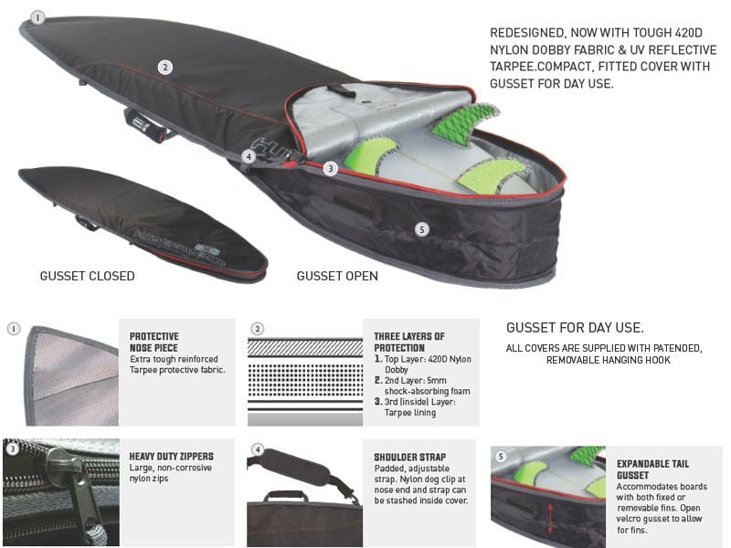 OCEAN & EARTH COMPACT FISH DAY SURFBOARD COVER