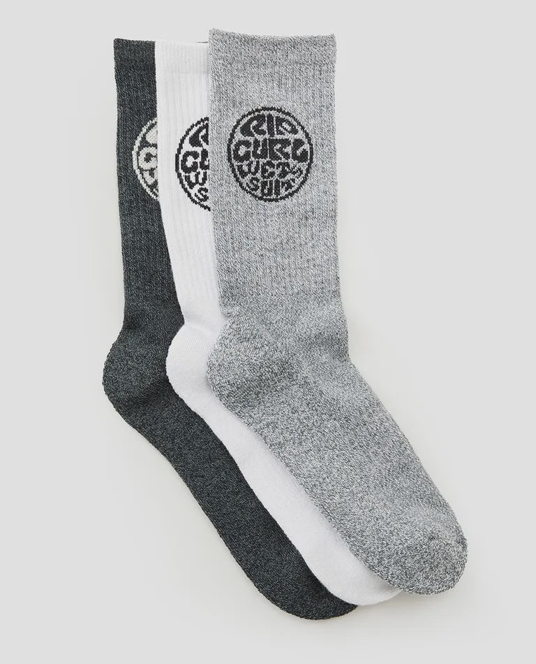 MENS WETTY CREW SOCKS - 3 PACK