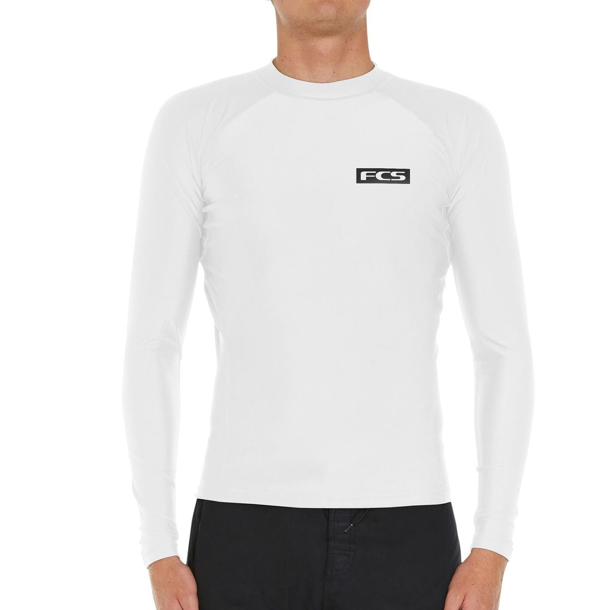 FCS Essential LS Rash Vest - WHITE - MENS