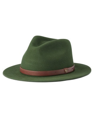 BRIXTON MESSER FEDORA HAT ADJUSTABLE - MOSS