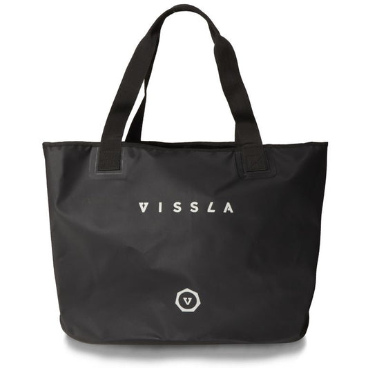 VISSLA CHASING TOTE BAG - BEACH BAG - BLACK