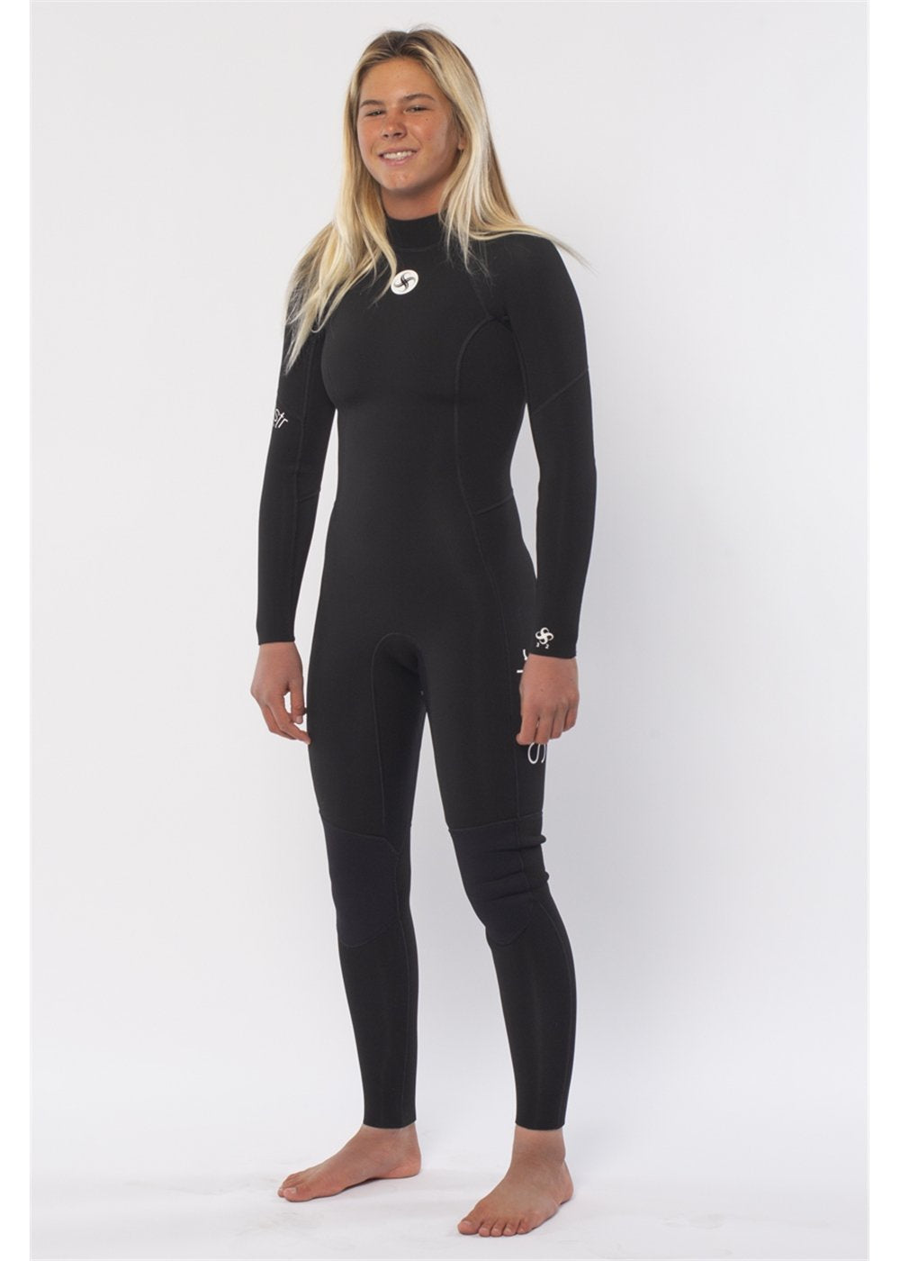 SUMMER SEAS 3/2 SOLID WETSUIT BACK ZIP FULL SUIT -SBK : GNSS32PB